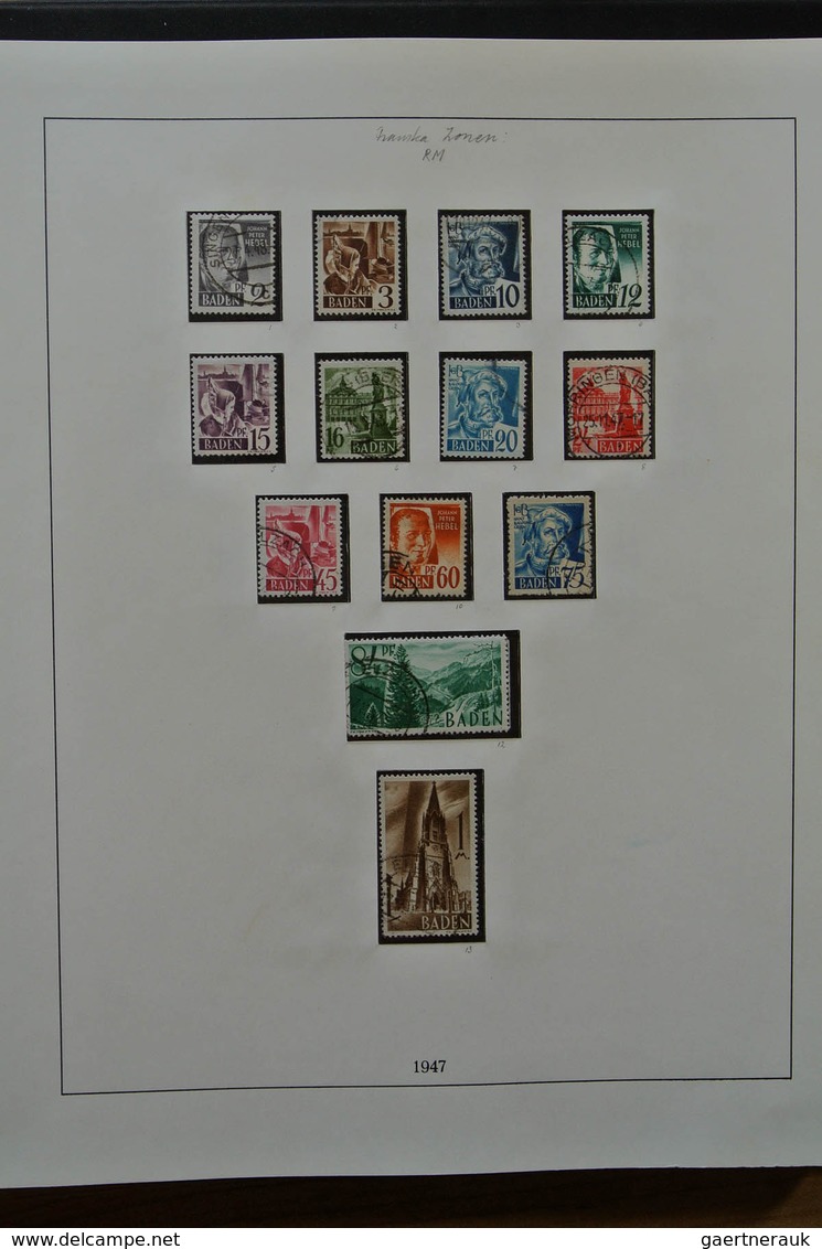 32589 Saarland und OPD Saarbrücken: 1945-1959. Very well filled, MNH, mint hinged and used collection Saar