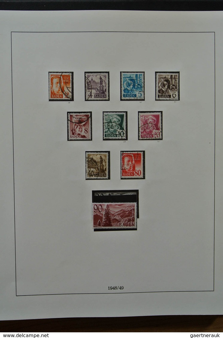 32589 Saarland und OPD Saarbrücken: 1945-1959. Very well filled, MNH, mint hinged and used collection Saar