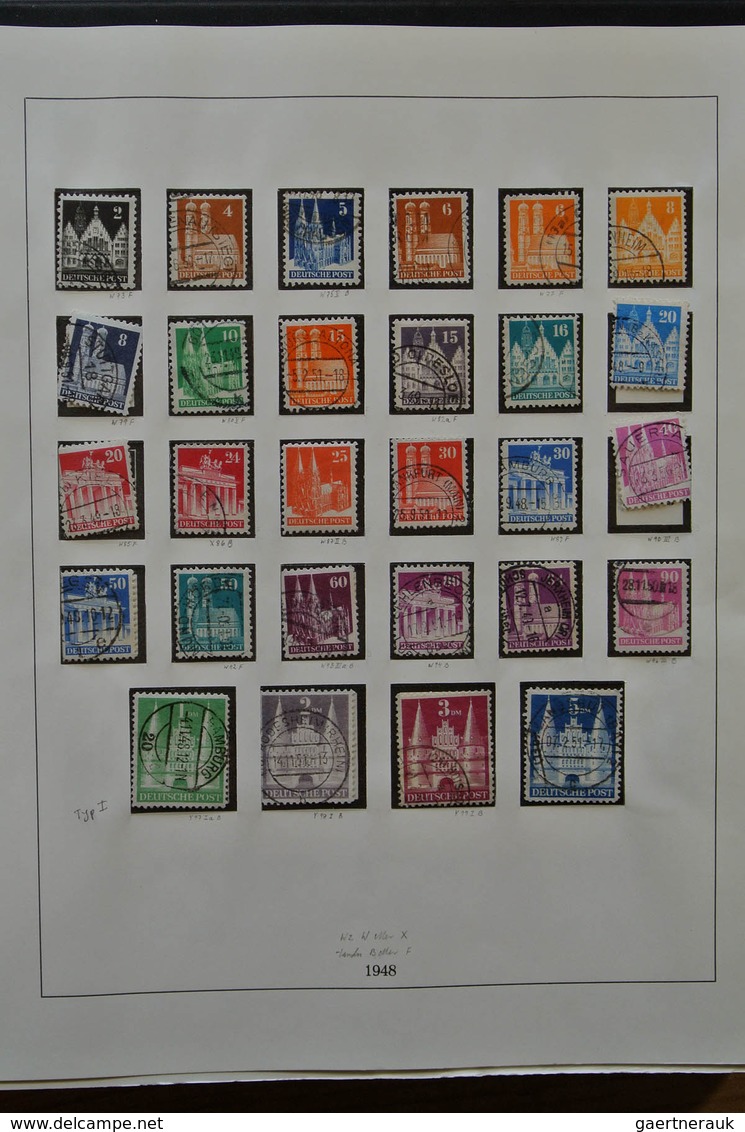 32589 Saarland und OPD Saarbrücken: 1945-1959. Very well filled, MNH, mint hinged and used collection Saar