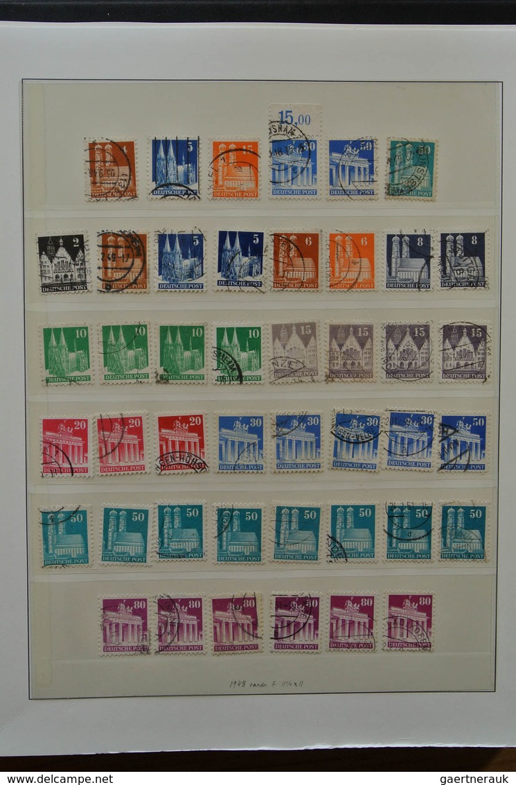 32589 Saarland und OPD Saarbrücken: 1945-1959. Very well filled, MNH, mint hinged and used collection Saar