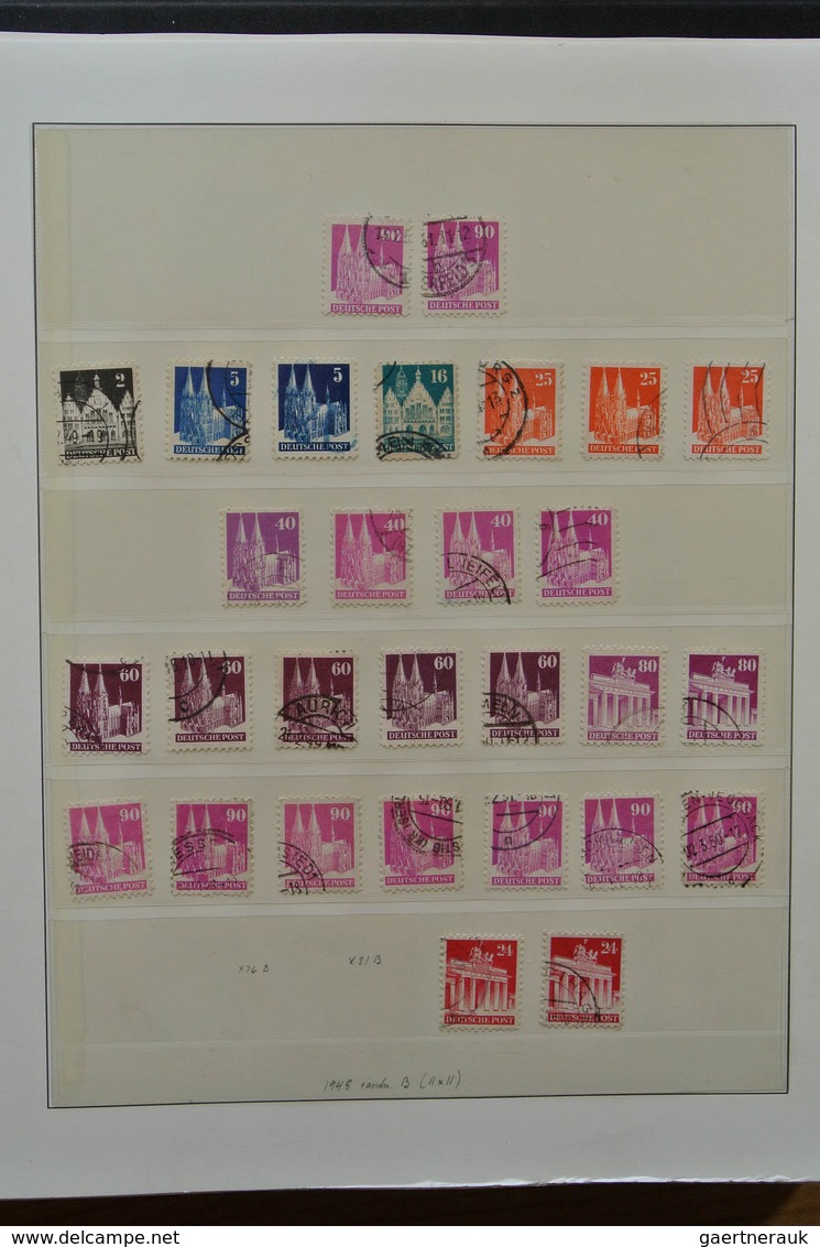 32589 Saarland und OPD Saarbrücken: 1945-1959. Very well filled, MNH, mint hinged and used collection Saar