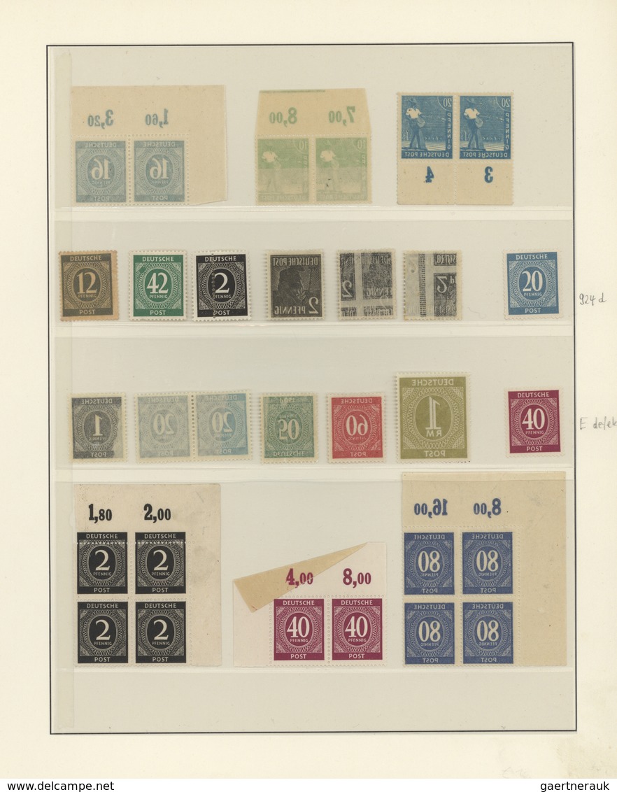 32619 Bizone: 1945/49, postfrische gut ausgebaute Bizone & Kontrollrat-Sammlung mit schönem AM-Post- und P