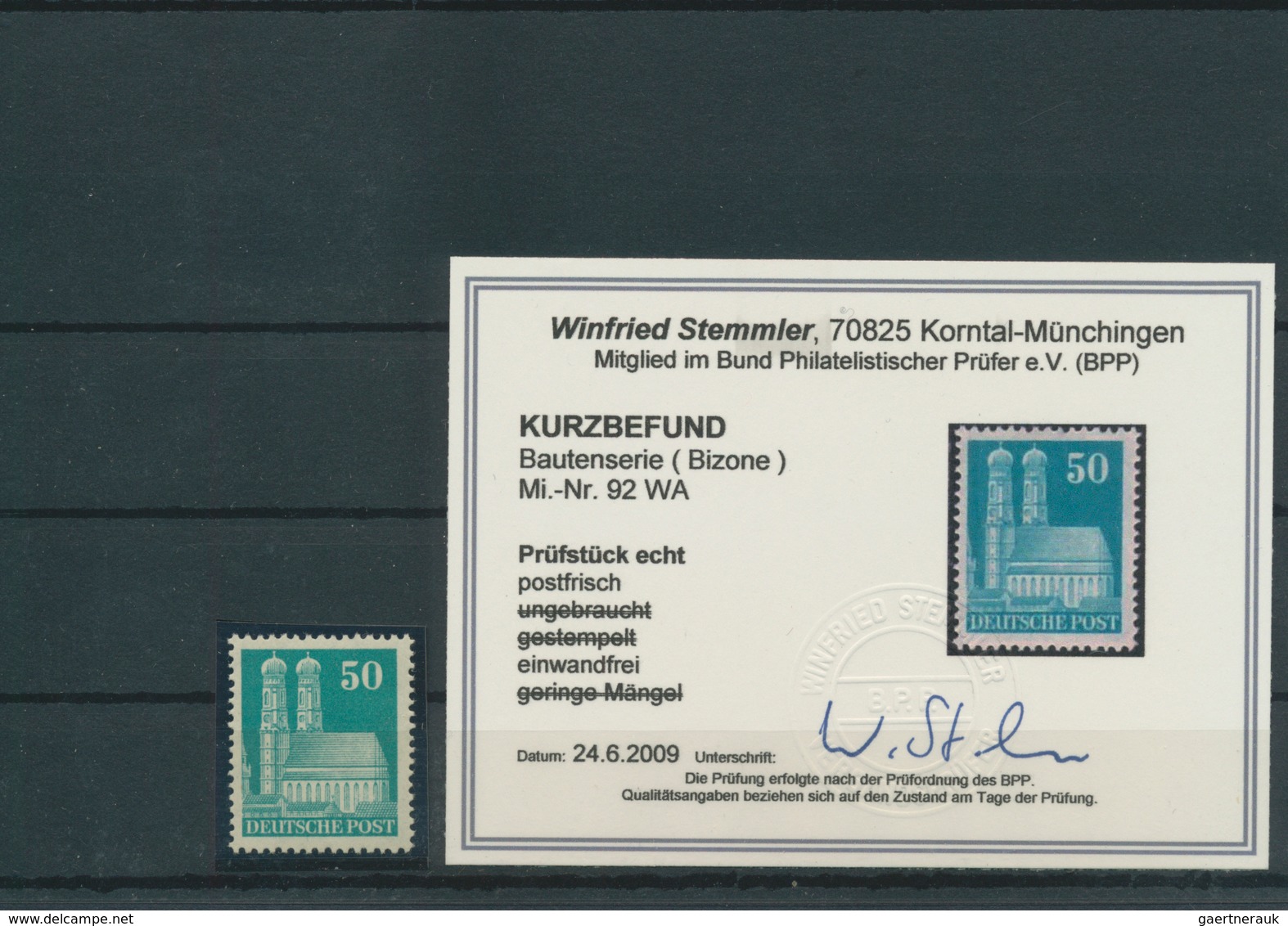 32623 Bizone: 1946/1948, Meist Postfrische Spezialpartie Auf Steckkarten Mit Ausgaben AM-Post Und Band/Net - Sonstige & Ohne Zuordnung