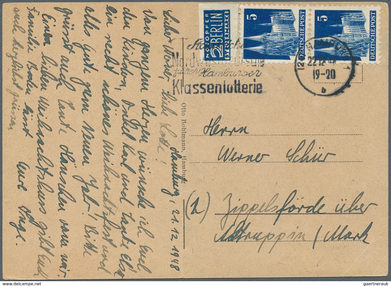 32625 Bizone: 1948/1959, Bizone Und Etwas Bund Meist Bis 1950/1951, Posten Von Ca. 230 Briefen Und Karten, - Sonstige & Ohne Zuordnung