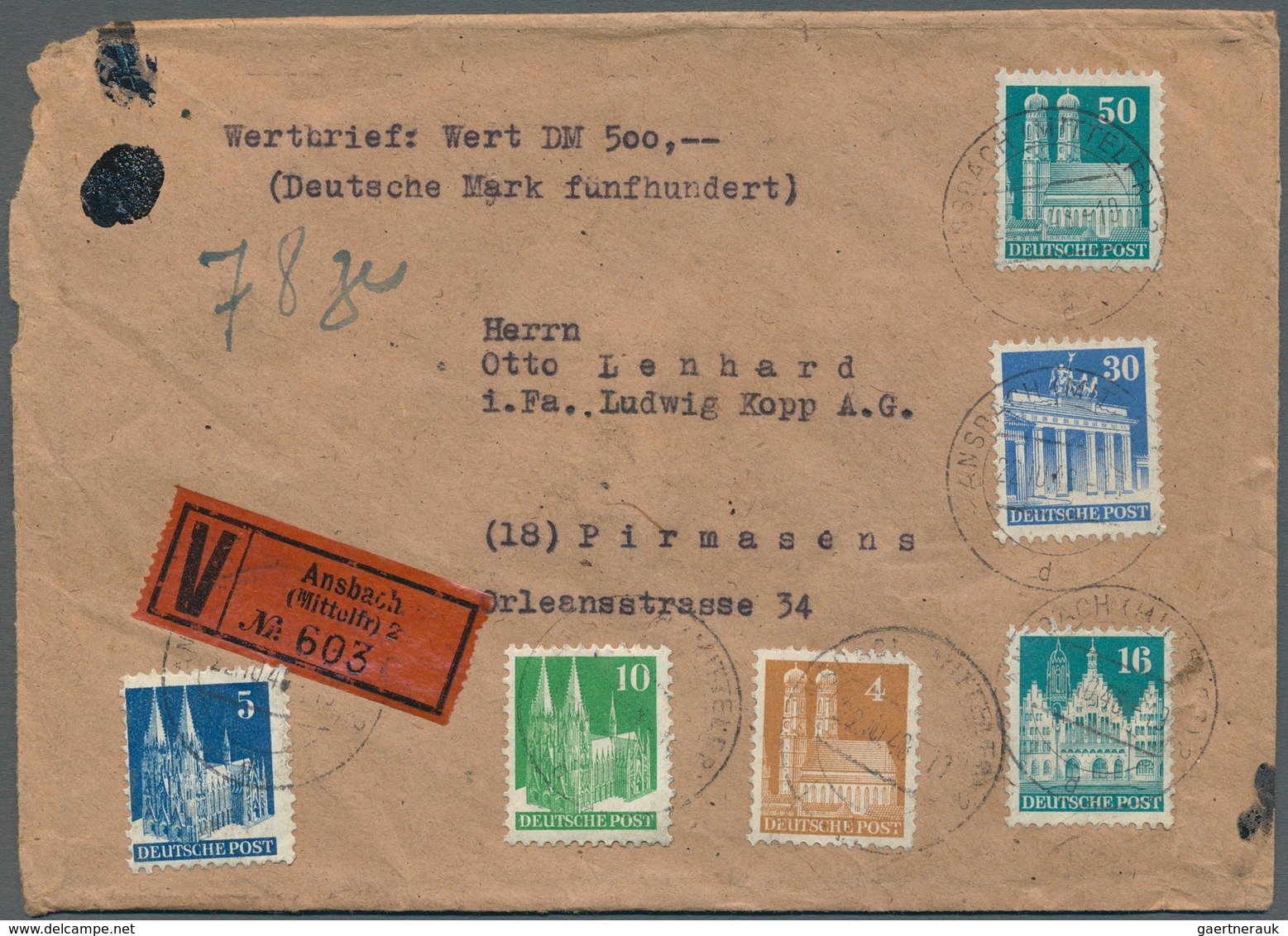 32625 Bizone: 1948/1959, Bizone Und Etwas Bund Meist Bis 1950/1951, Posten Von Ca. 230 Briefen Und Karten, - Otros & Sin Clasificación