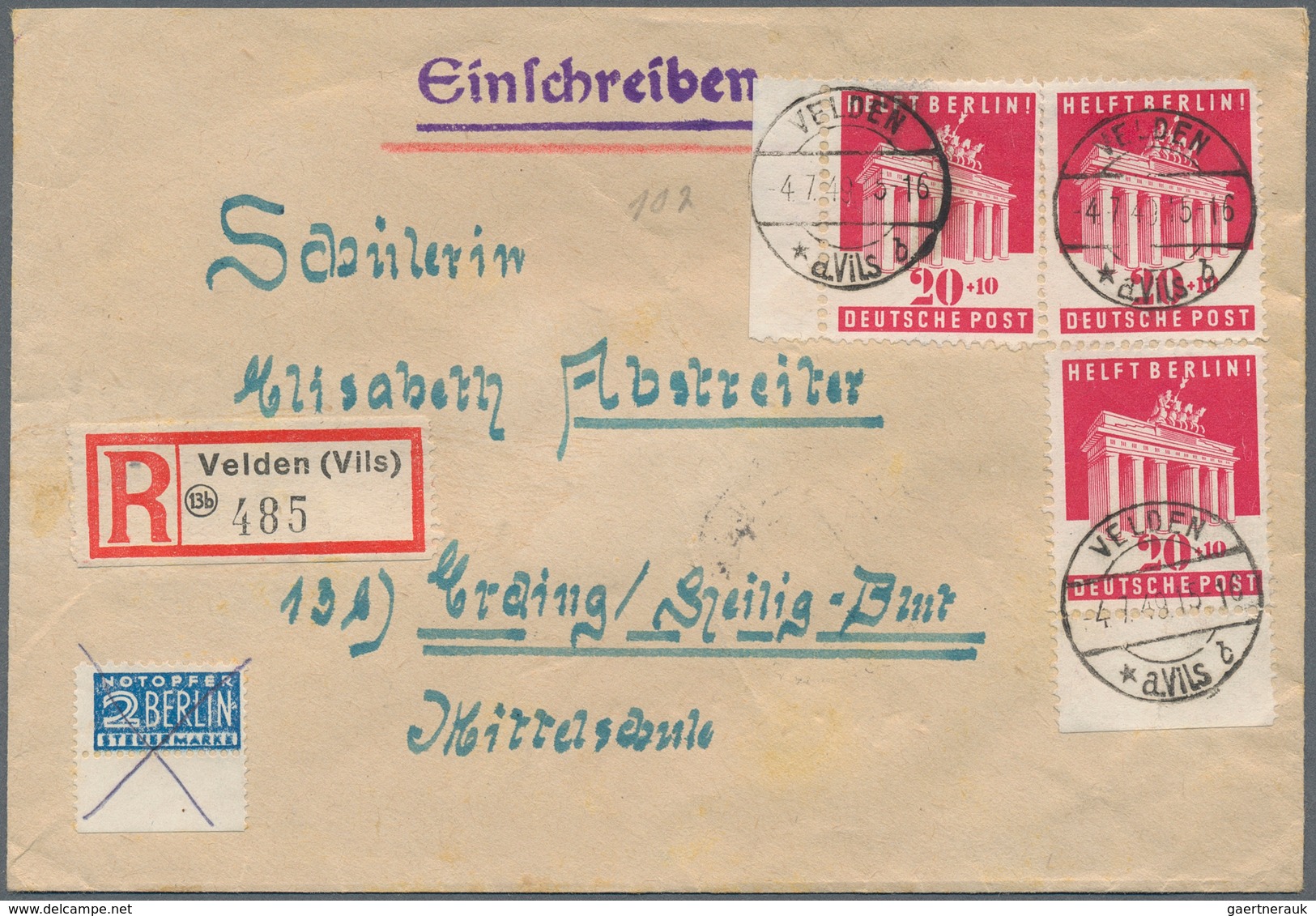 32627 Bizone: 1948-1950, Sammlung Mit 350 Briefen FDC, Sonderkarten Und Anderen Belegen, Es Wurden Nur Son - Andere & Zonder Classificatie