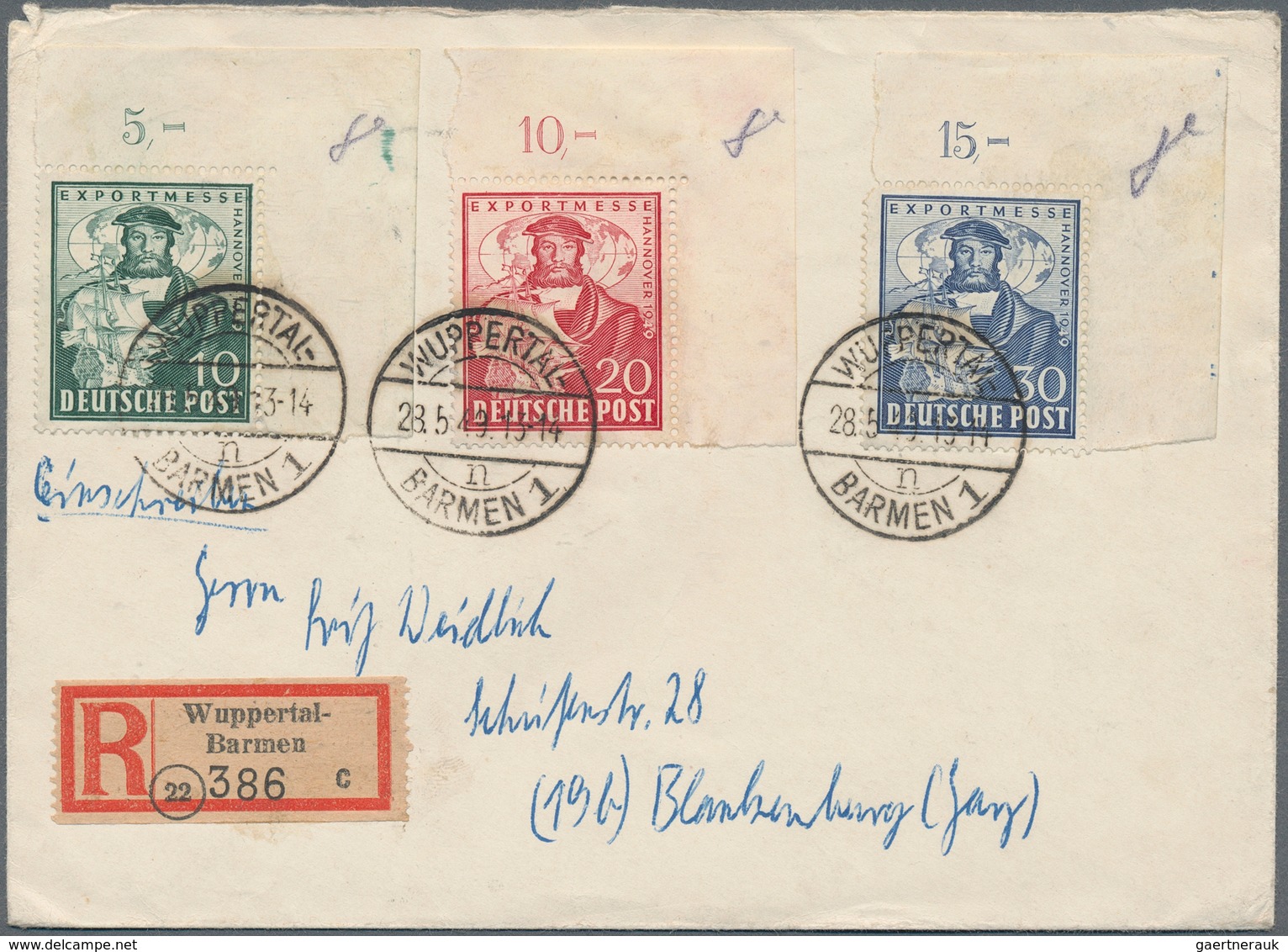 32627 Bizone: 1948-1950, Sammlung mit 350 Briefen FDC, Sonderkarten und anderen Belegen, es wurden nur Son