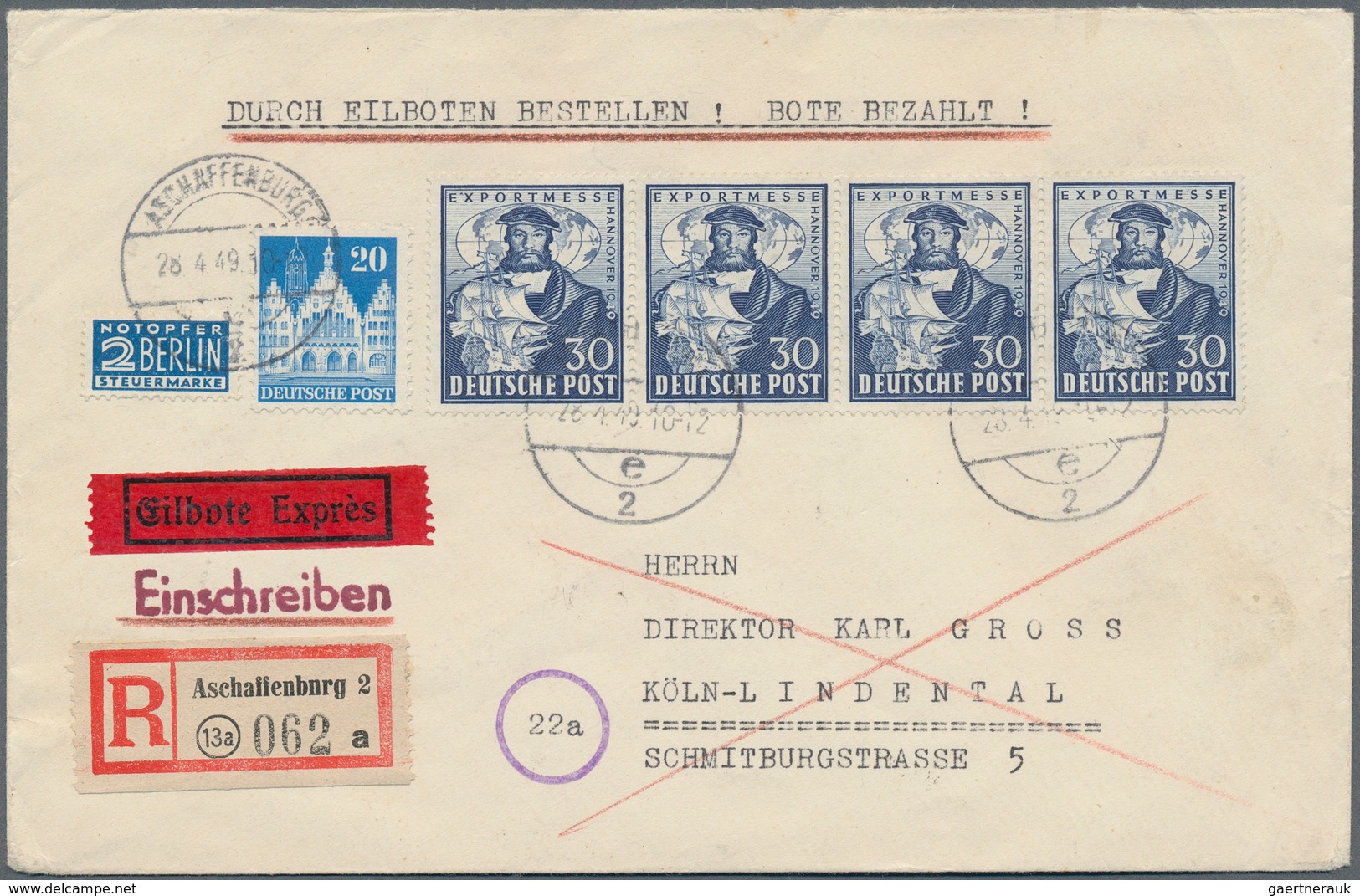 32627 Bizone: 1948-1950, Sammlung mit 350 Briefen FDC, Sonderkarten und anderen Belegen, es wurden nur Son