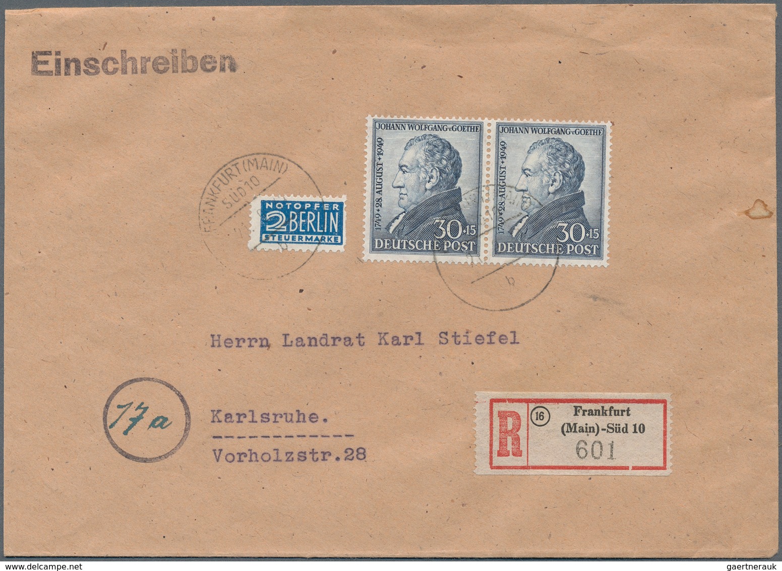 32627 Bizone: 1948-1950, Sammlung mit 350 Briefen FDC, Sonderkarten und anderen Belegen, es wurden nur Son