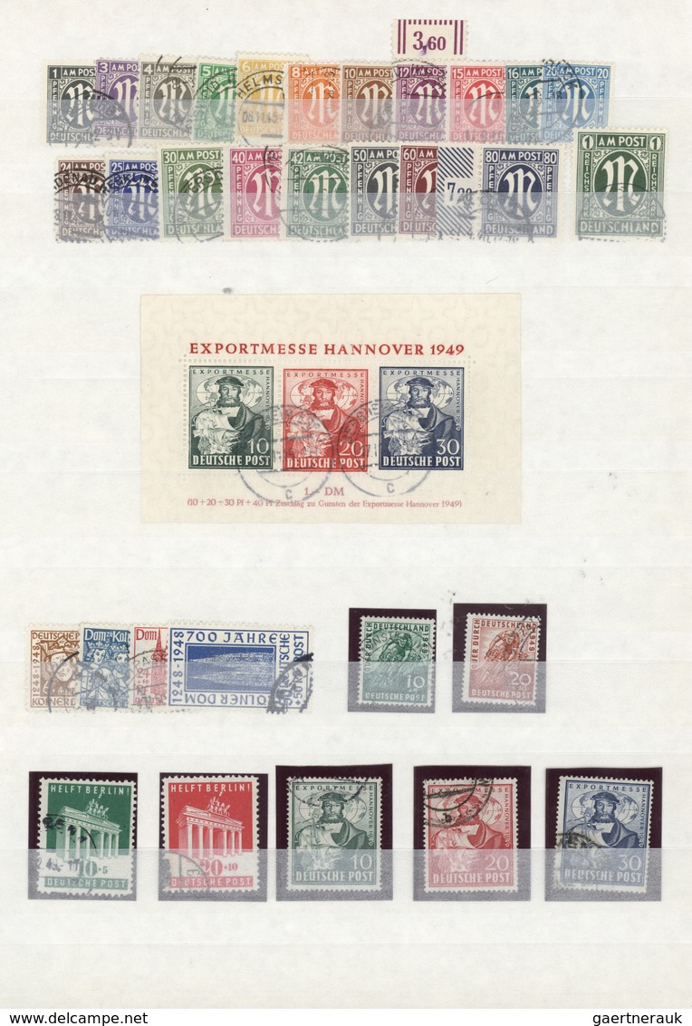 32654 Bundesrepublik Deutschland: 1946/1960, Bizone/Bund, Sauber Gestempelte Kleine Sammlung, Dabei Export - Andere & Zonder Classificatie