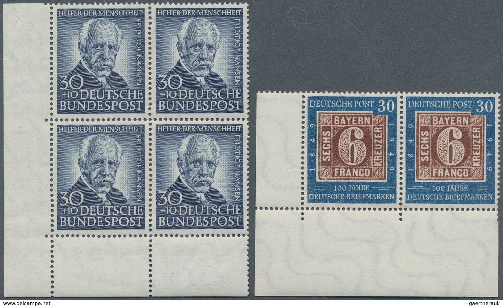 32658 Bundesrepublik Deutschland: 1948/1959, BOGENECKEN/OBERRÄNDER, Postfrische Spezialpartie (ab Etwas Bi - Andere & Zonder Classificatie