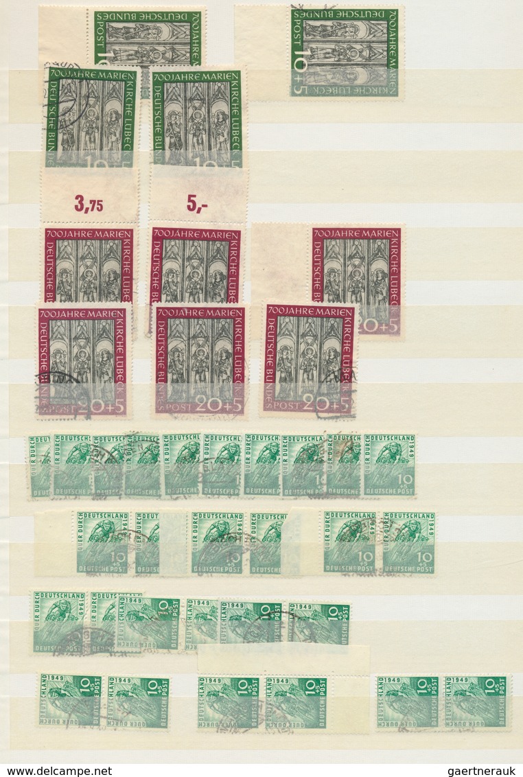 32661 Bundesrepublik Deutschland: 1948/1956, Bizone Und Bund, Gestempelter Bestand Von Nur Sonder- Und Zus - Andere & Zonder Classificatie