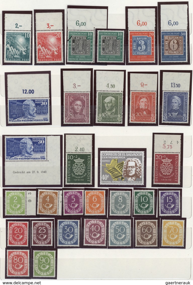 32668 Bundesrepublik Deutschland: 1949/1994, Komplette Postfrische Sammlung, Vielfach Mit Eckrandstücken M - Andere & Zonder Classificatie