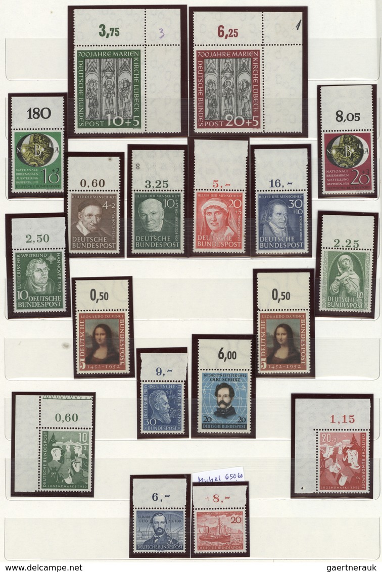 32668 Bundesrepublik Deutschland: 1949/1994, Komplette Postfrische Sammlung, Vielfach Mit Eckrandstücken M - Andere & Zonder Classificatie