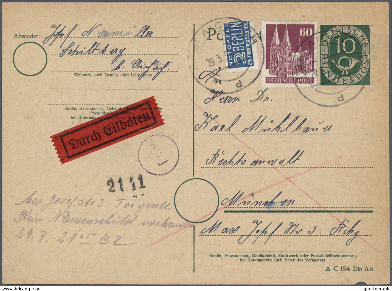 32671 Bundesrepublik Deutschland: 1949/1990 (ca.), Vielseitiger Bestand Von Ca. 420 Briefen Und Karten Mit - Andere & Zonder Classificatie