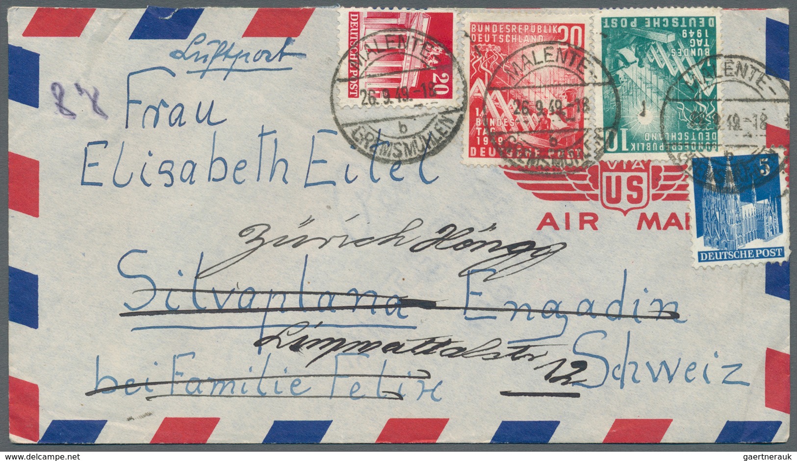 32682 Bundesrepublik Deutschland: 1949/1960 (ca.), Interessanter Posten Mit Ca. 210 Briefen, Karten Und Ga - Andere & Zonder Classificatie