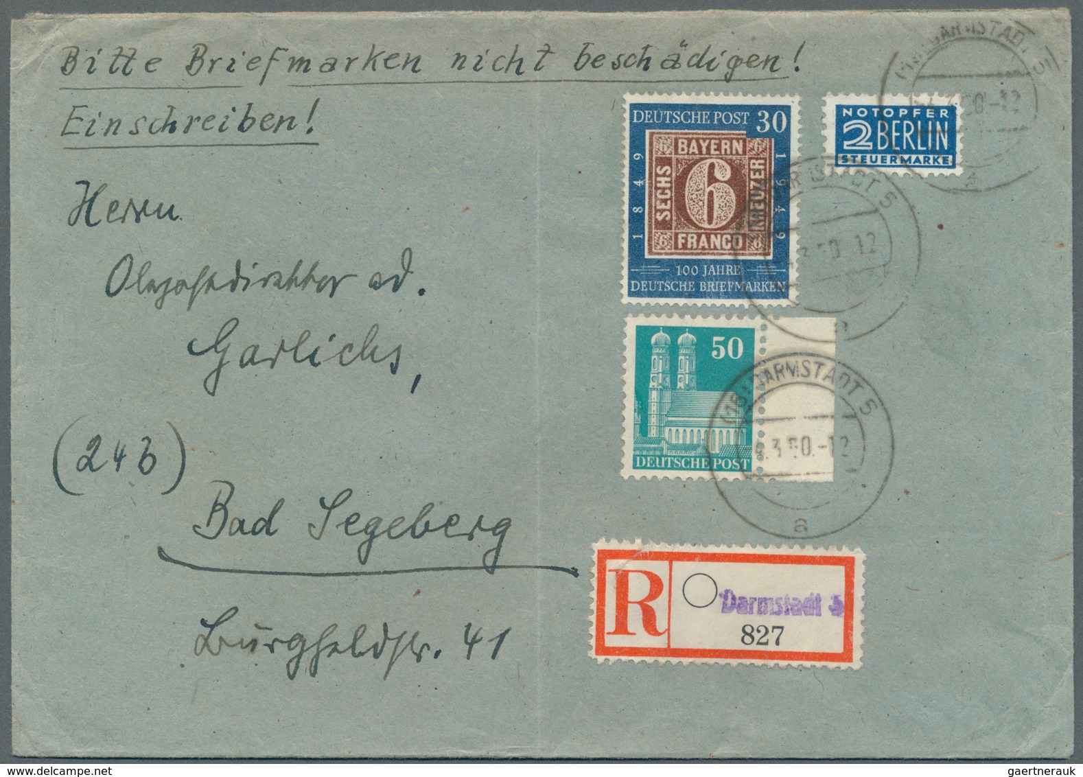 32687 Bundesrepublik Deutschland: 1949/1960, Nette Partie Von über 50 Briefen Und Karten Mit Meist Sonderm - Andere & Zonder Classificatie