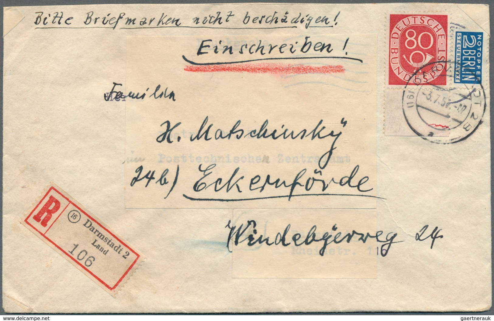 32688 Bundesrepublik Deutschland: 1949/1960, nette Partie von über 50 Briefen und Karten mit meist Sonderm