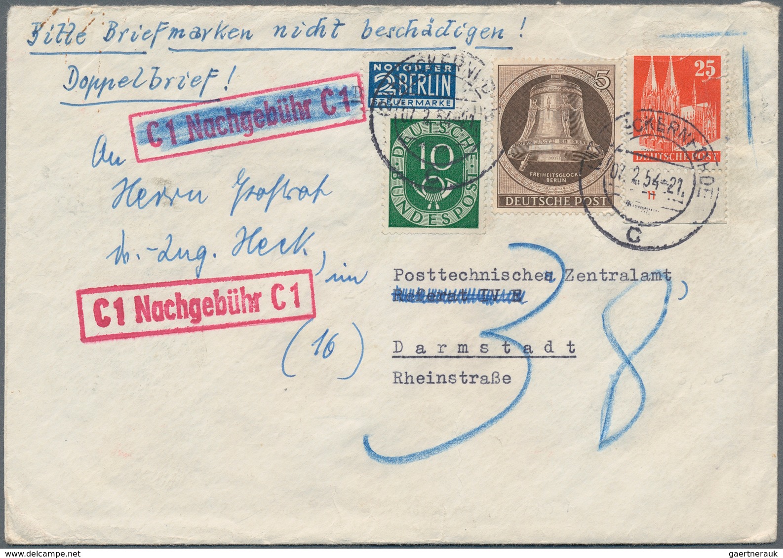 32690 Bundesrepublik Deutschland: 1949/1960, Nette Partie Von über 50 Briefen Und Karten Mit Meist Sonderm - Andere & Zonder Classificatie