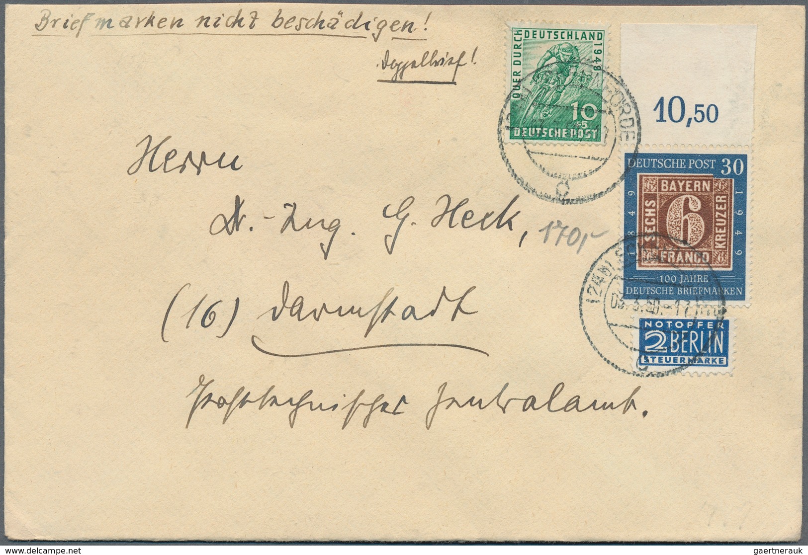 32690 Bundesrepublik Deutschland: 1949/1960, nette Partie von über 50 Briefen und Karten mit meist Sonderm