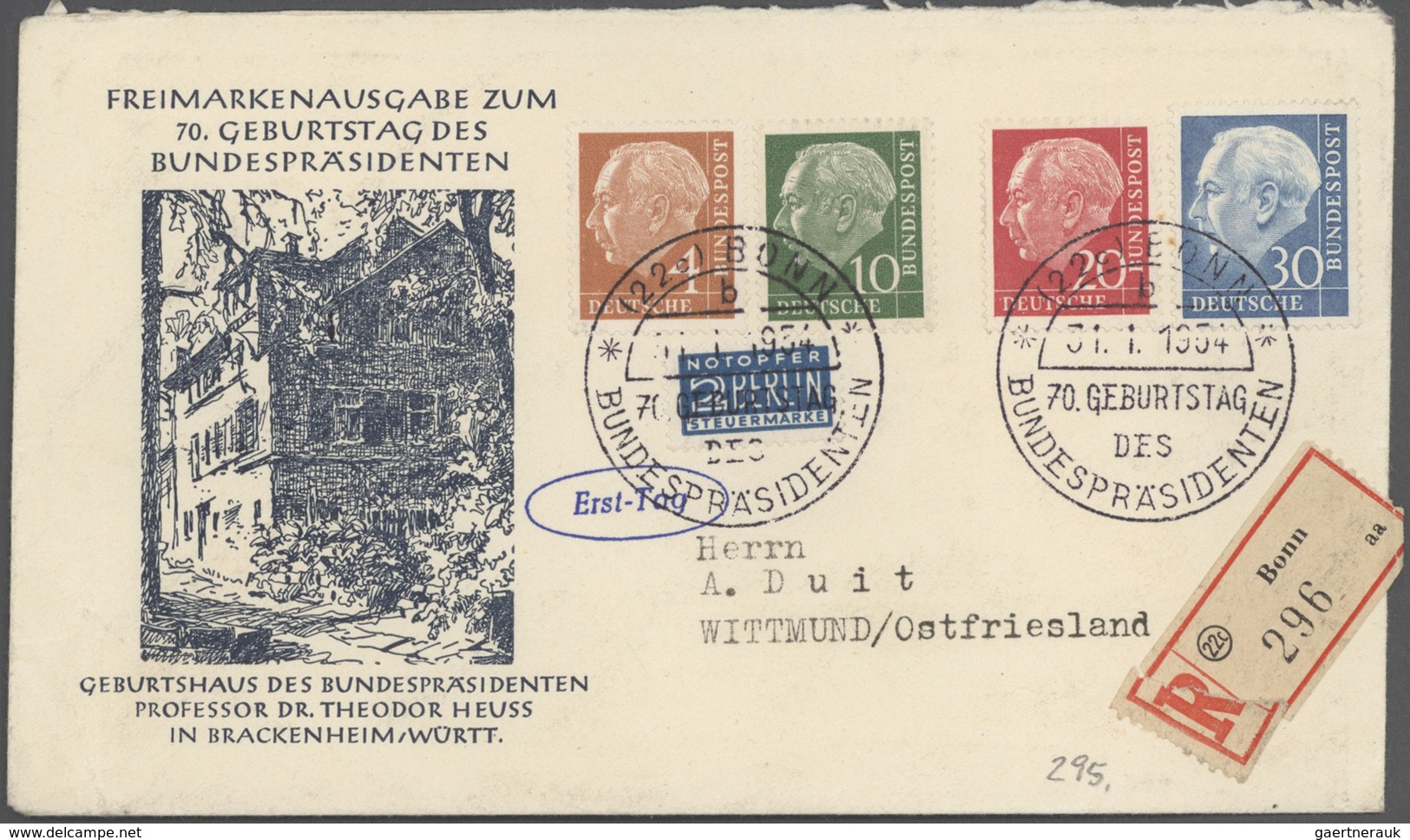 32717 Bundesrepublik Deutschland: 1949/92, FDC-Sammlung In 10 Alben Mit Auch Besseren Stücken Vom Anfang W - Andere & Zonder Classificatie
