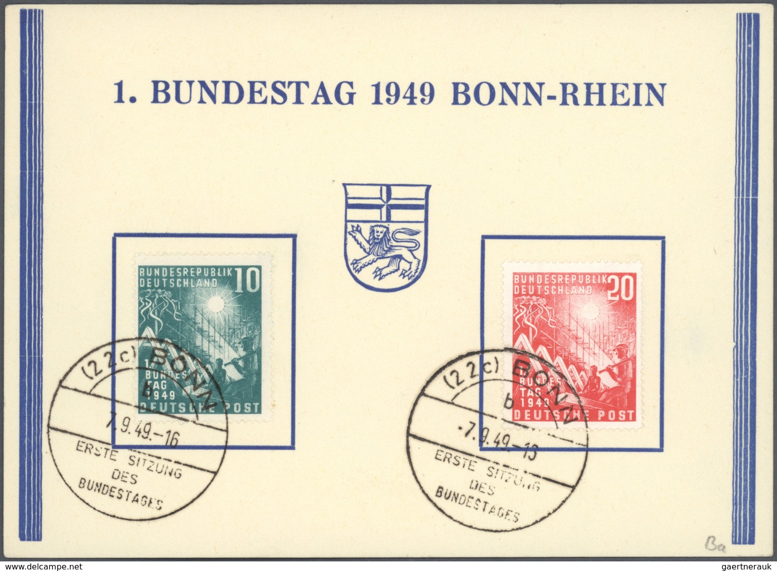 32719 Bundesrepublik Deutschland: 1949, Ab 1. Bundestag 856! Verschiedene FDC, Zum Größten Teil Selbst Gem - Andere & Zonder Classificatie