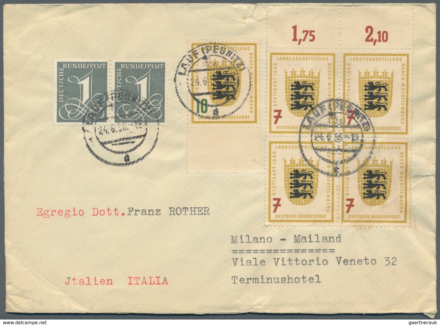 32726 Bundesrepublik Deutschland: 1950/1970 (ca.), vielseitiger Bestand von ca. 830 Briefen/Karten mit dek