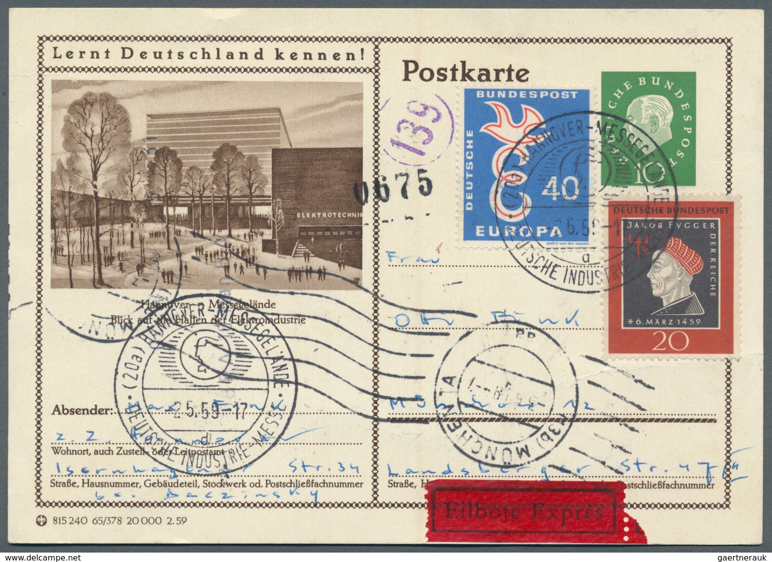 32726 Bundesrepublik Deutschland: 1950/1970 (ca.), vielseitiger Bestand von ca. 830 Briefen/Karten mit dek