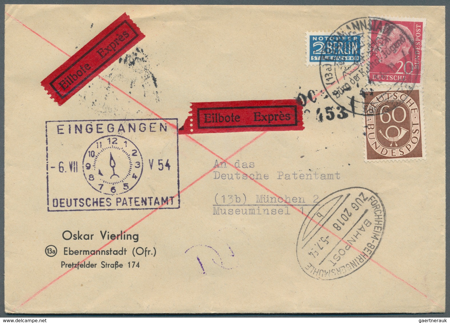 32726 Bundesrepublik Deutschland: 1950/1970 (ca.), vielseitiger Bestand von ca. 830 Briefen/Karten mit dek