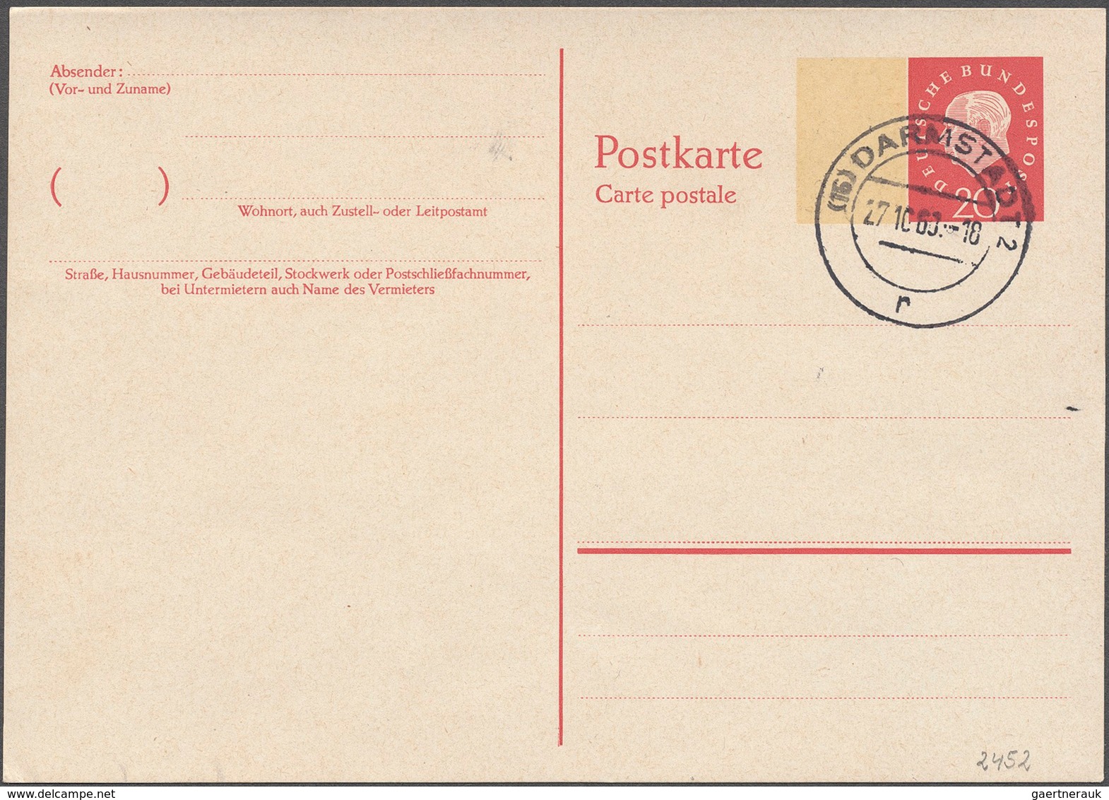 32731 Bundesrepublik Deutschland: 1950/97, Interessanter Posten Mit 233 Ganzsachen, Darunter Spitzenstücke - Andere & Zonder Classificatie