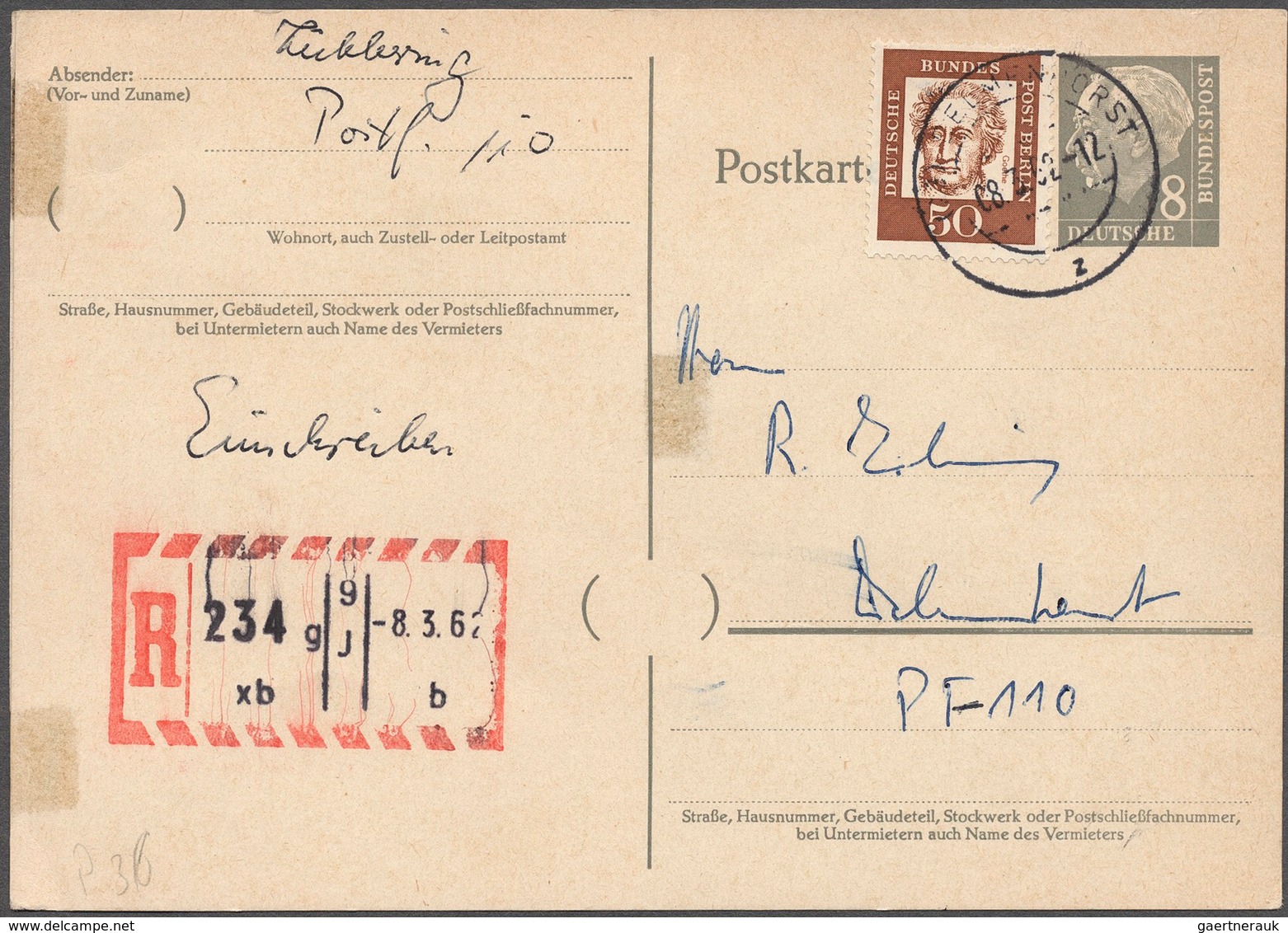 32731 Bundesrepublik Deutschland: 1950/97, interessanter Posten mit 233 Ganzsachen, darunter Spitzenstücke