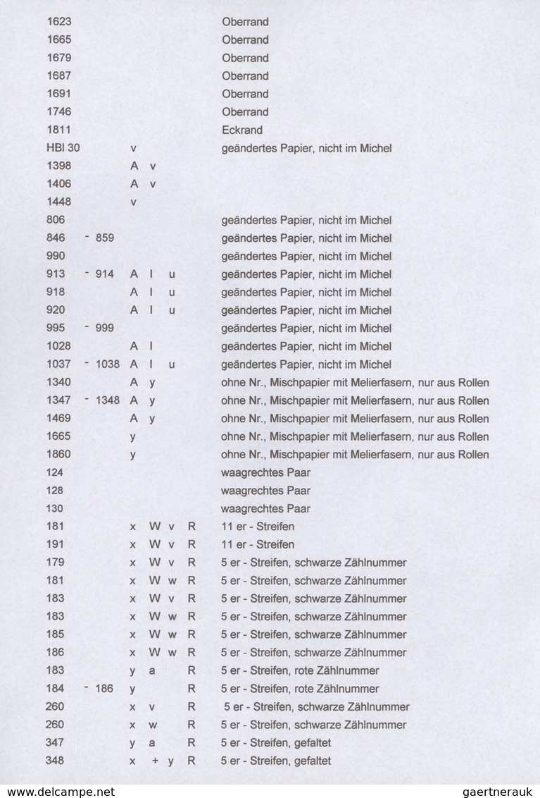 32733 Bundesrepublik Deutschland: 1951/1995, Postfrische Spezial-Sammlungspartie Mit Wasserzeichen- Und Pa - Andere & Zonder Classificatie