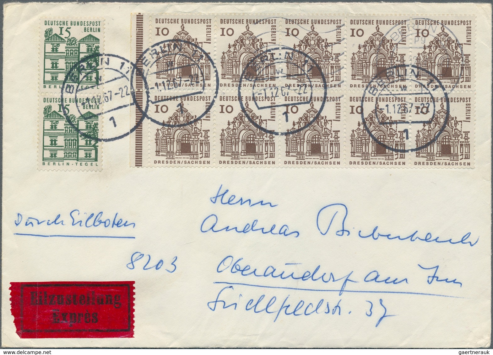 32734 Bundesrepublik Deutschland: 1951/1968, Vielseitige Partie Von Ca. 220 Briefen Und Karten Mit Dauerse - Sonstige & Ohne Zuordnung