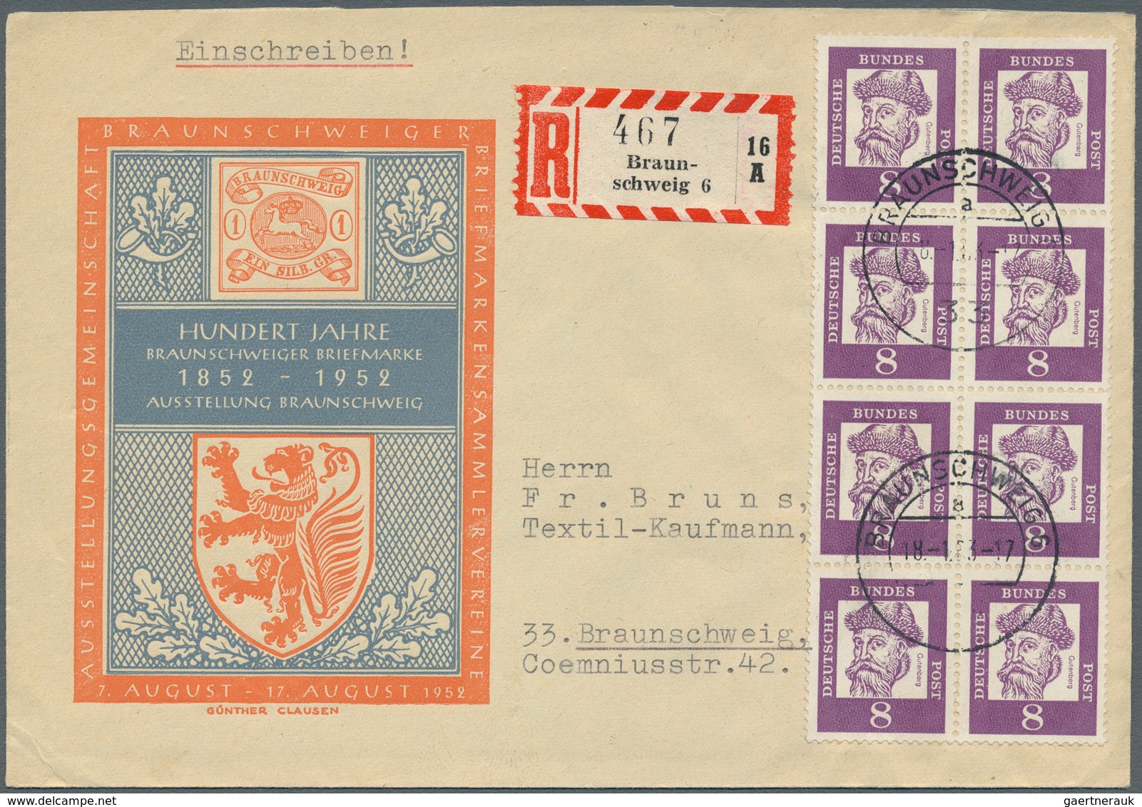 32734 Bundesrepublik Deutschland: 1951/1968, Vielseitige Partie Von Ca. 220 Briefen Und Karten Mit Dauerse - Sonstige & Ohne Zuordnung