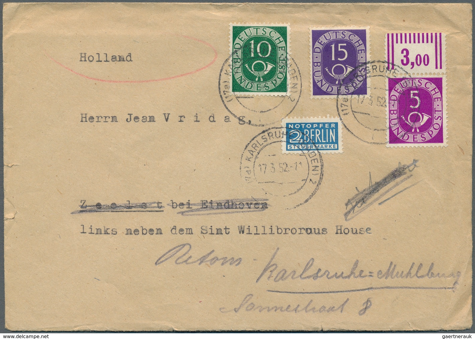 32734 Bundesrepublik Deutschland: 1951/1968, Vielseitige Partie Von Ca. 220 Briefen Und Karten Mit Dauerse - Andere & Zonder Classificatie