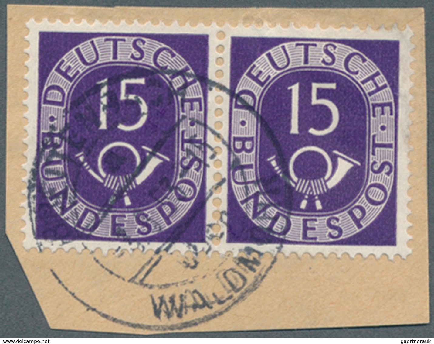 32743 Bundesrepublik Deutschland: 1952/1953, Posthorn-Serie, Gestempeltes Lot Von Spezialitäten: 10 Pfg. P - Andere & Zonder Classificatie