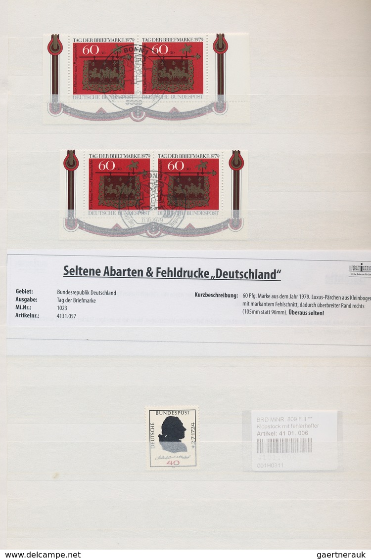32758 Bundesrepublik Deutschland: 1955/2013, Meist Postfrische Spezial-Sammlungspartie Mit Besseren Platte - Andere & Zonder Classificatie