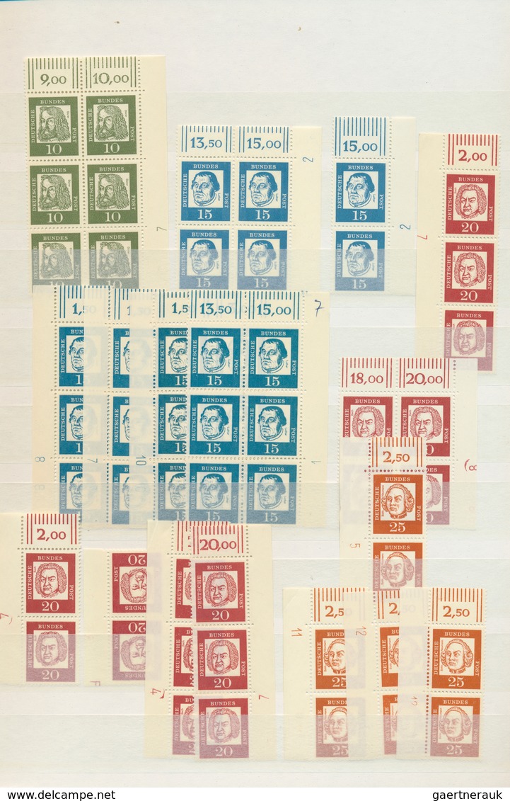 32763 Bundesrepublik Deutschland: 1959/1961, Postfrische Spezial-Sammlungspartie Heuss Medaillon Und Meist - Andere & Zonder Classificatie