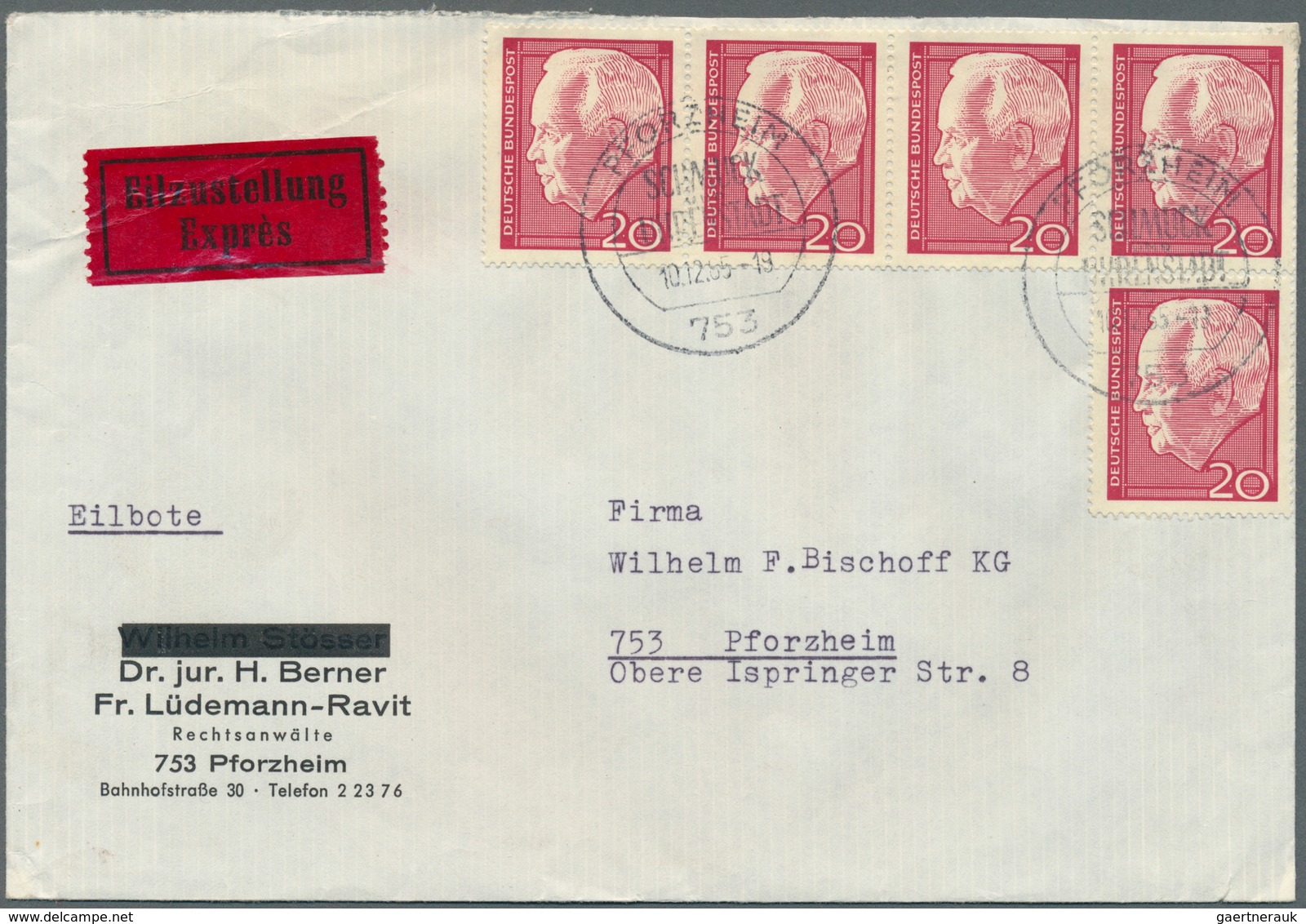 32768 Bundesrepublik Deutschland: 1961/1981, Posten von ca. 280 Briefen und Karten nur mit Sonder- /Zuschl