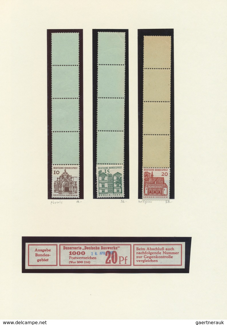 32773 Bundesrepublik Deutschland: 1964/1965, Postfrische Spezialsammung Der Dauerserie Kleine Bauwerke, Sa - Andere & Zonder Classificatie