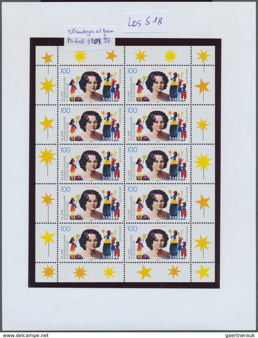 32790 Bundesrepublik Deutschland: 1994/2001, Postfrische Sammlung Kleinbogen In 5 Spezialalben Gesammelt, - Andere & Zonder Classificatie