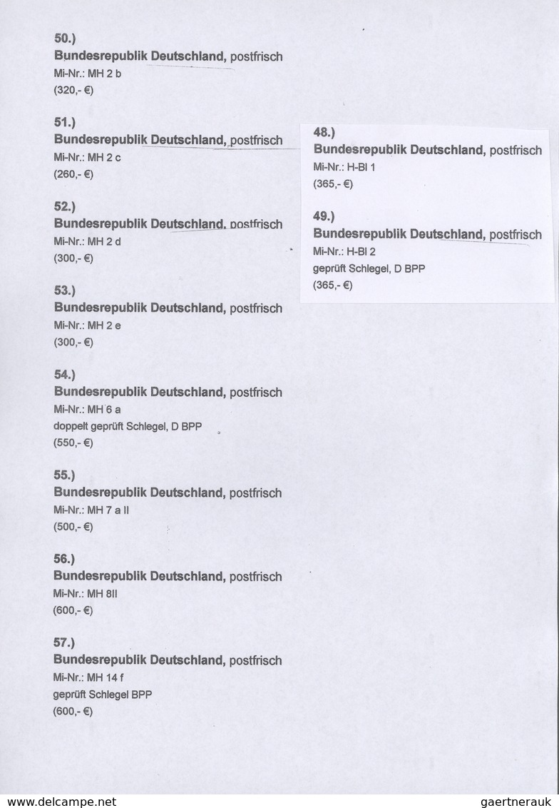 32809 Bundesrepublik - Markenheftchen: 1951/1995, Postfrische Sammlung Von Markenheftchen Und Heftchenblät - Andere & Zonder Classificatie