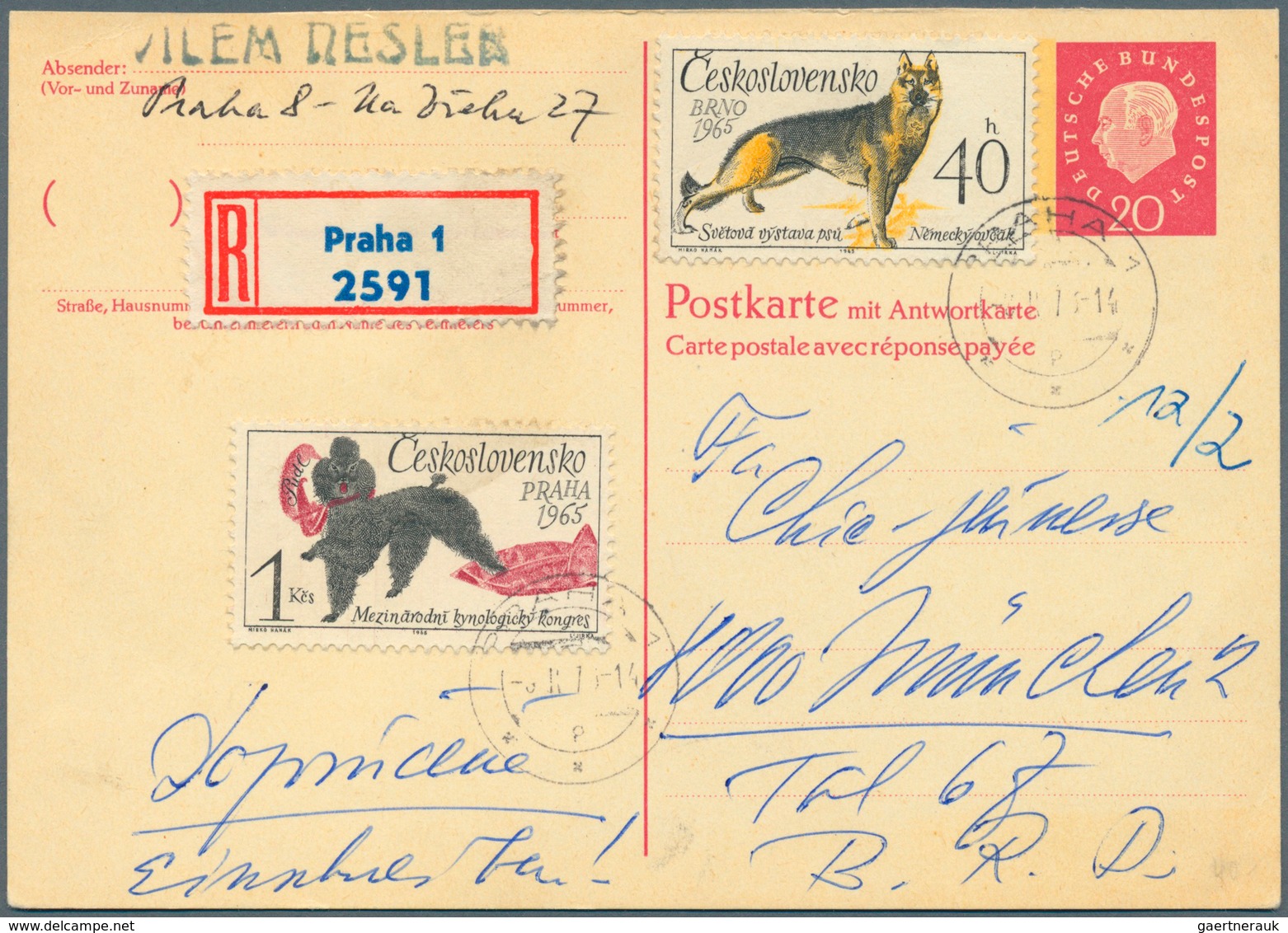 32841 Bundesrepublik - Ganzsachen: 1948/1972. Mit Bizone. Lohnende Sammlung von 44 Postkarten und LP-Faltb