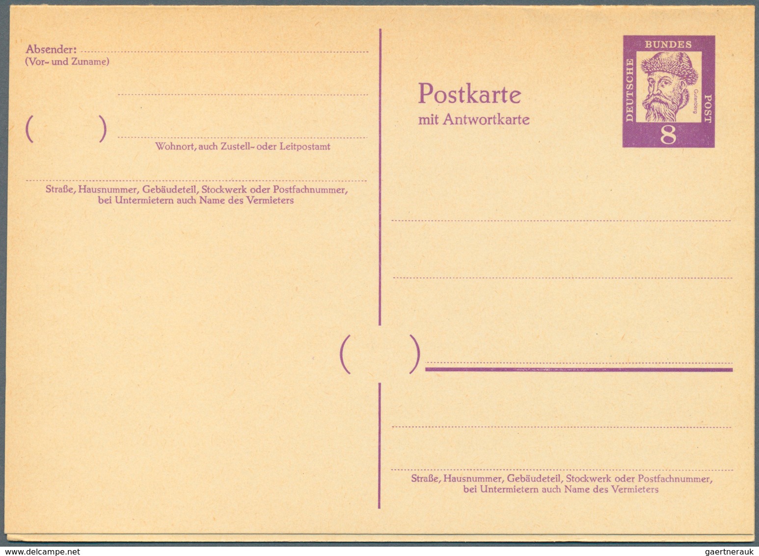 32841 Bundesrepublik - Ganzsachen: 1948/1972. Mit Bizone. Lohnende Sammlung von 44 Postkarten und LP-Faltb