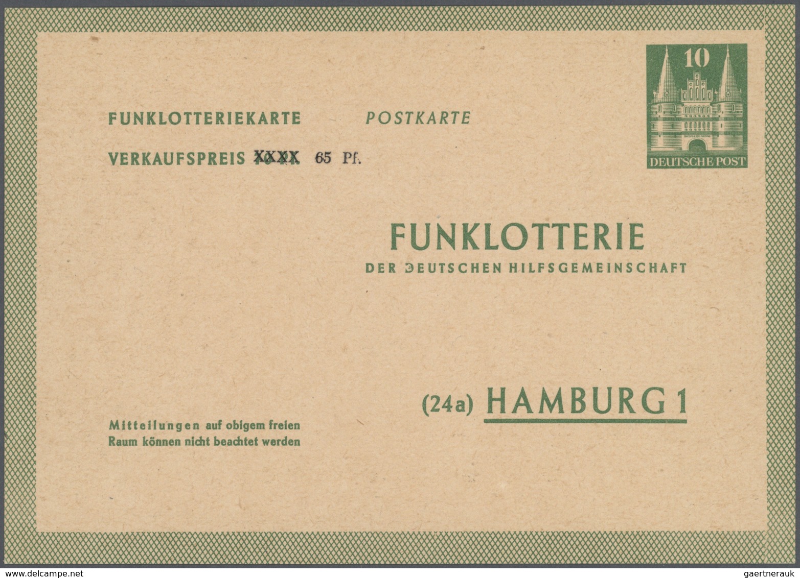 32843 Bundesrepublik - Ganzsachen: 1948/1961. Mit Bizone. Sammlung Von 23 Postkarten Und LP-Faltbriefe. Da - Sonstige & Ohne Zuordnung