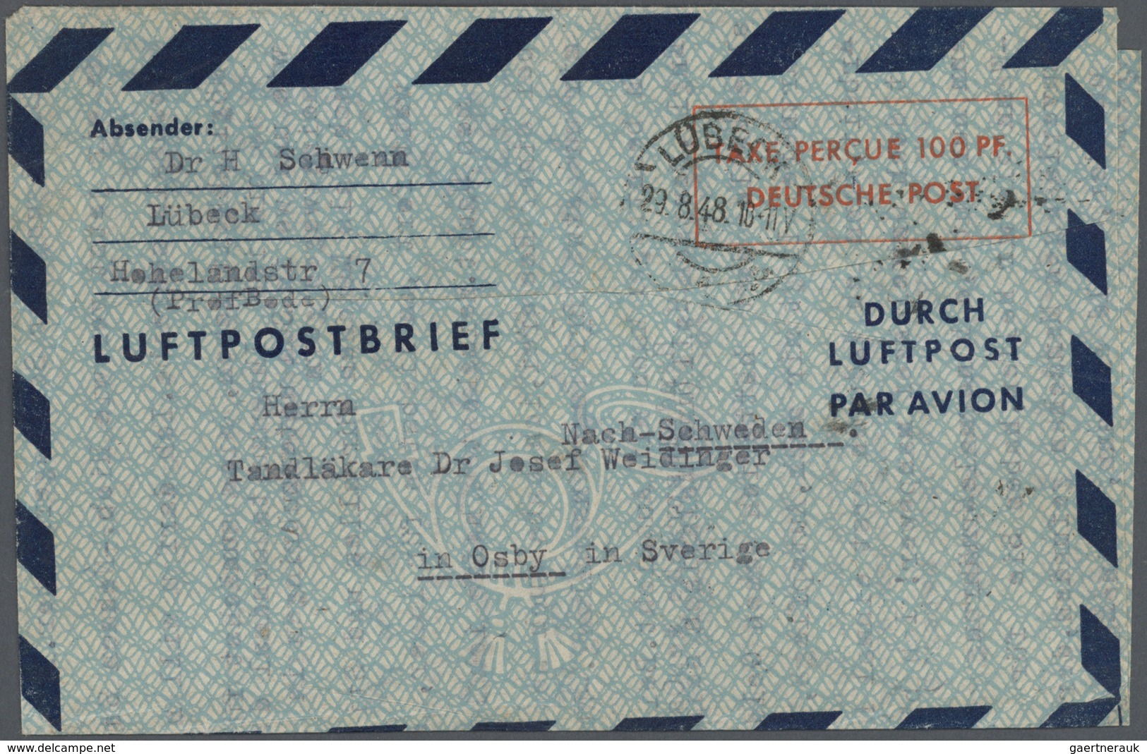 32843 Bundesrepublik - Ganzsachen: 1948/1961. Mit Bizone. Sammlung Von 23 Postkarten Und LP-Faltbriefe. Da - Andere & Zonder Classificatie