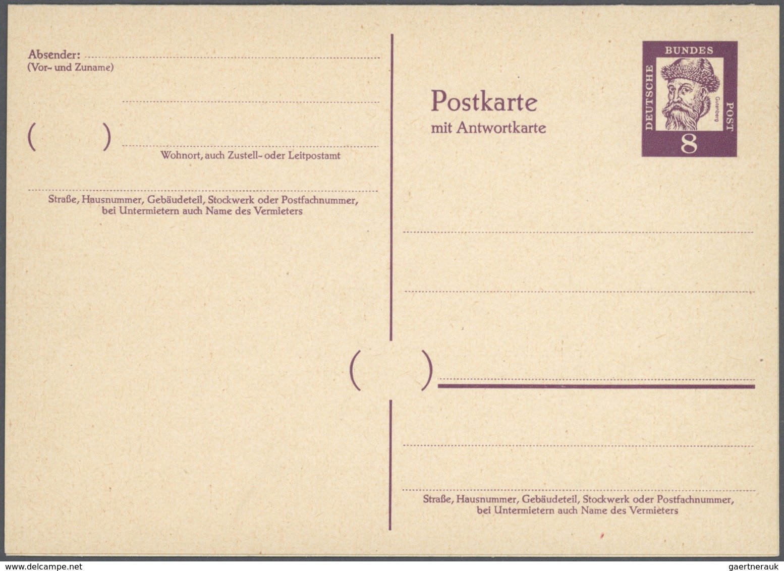 32843 Bundesrepublik - Ganzsachen: 1948/1961. Mit Bizone. Sammlung von 23 Postkarten und LP-Faltbriefe. Da