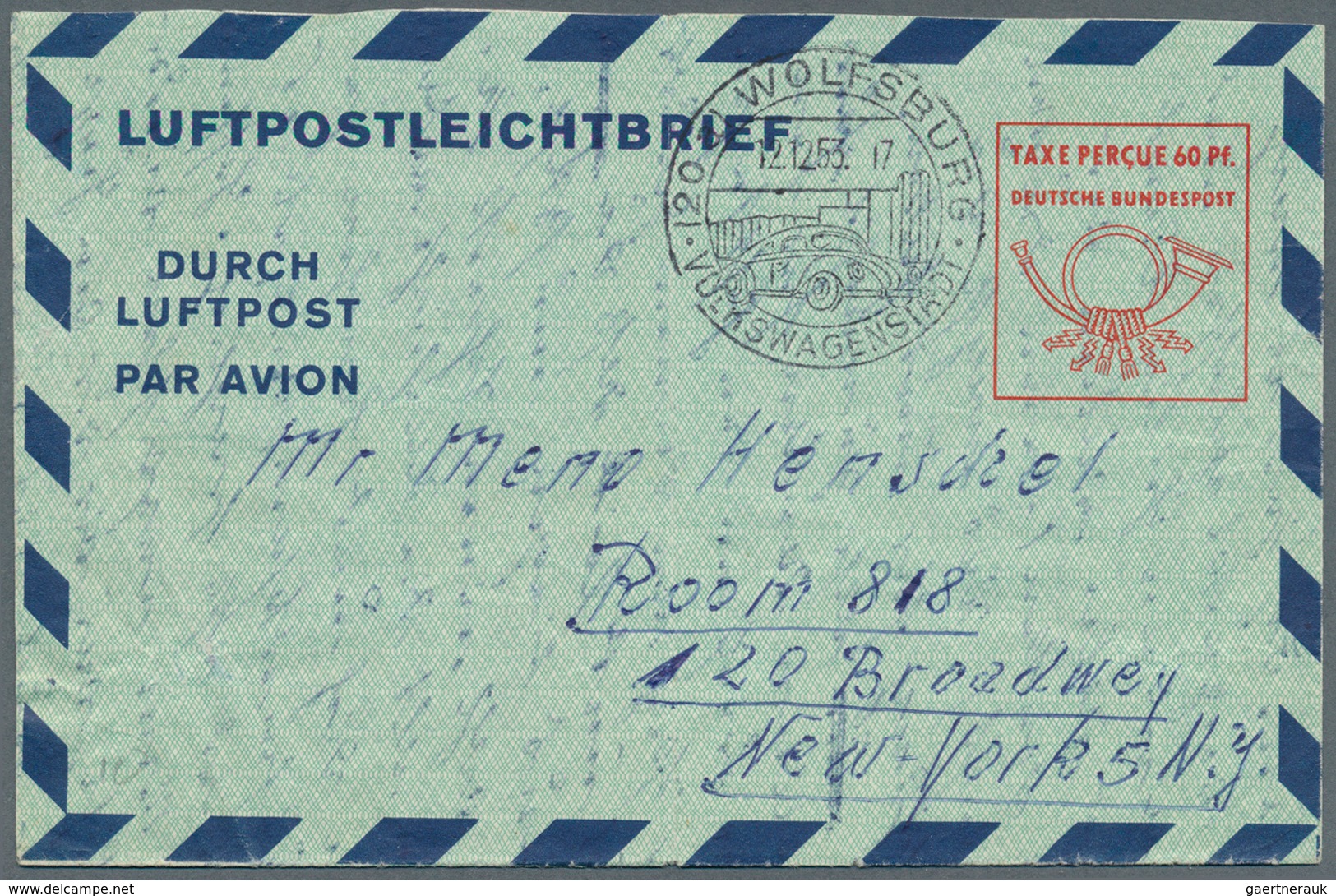 32844 Bundesrepublik - Ganzsachen: 1948/1953 (ca.), Mit Bizone. Posten Von Insgesamt 272 LUFTPOSTFALTBRIEF - Sonstige & Ohne Zuordnung