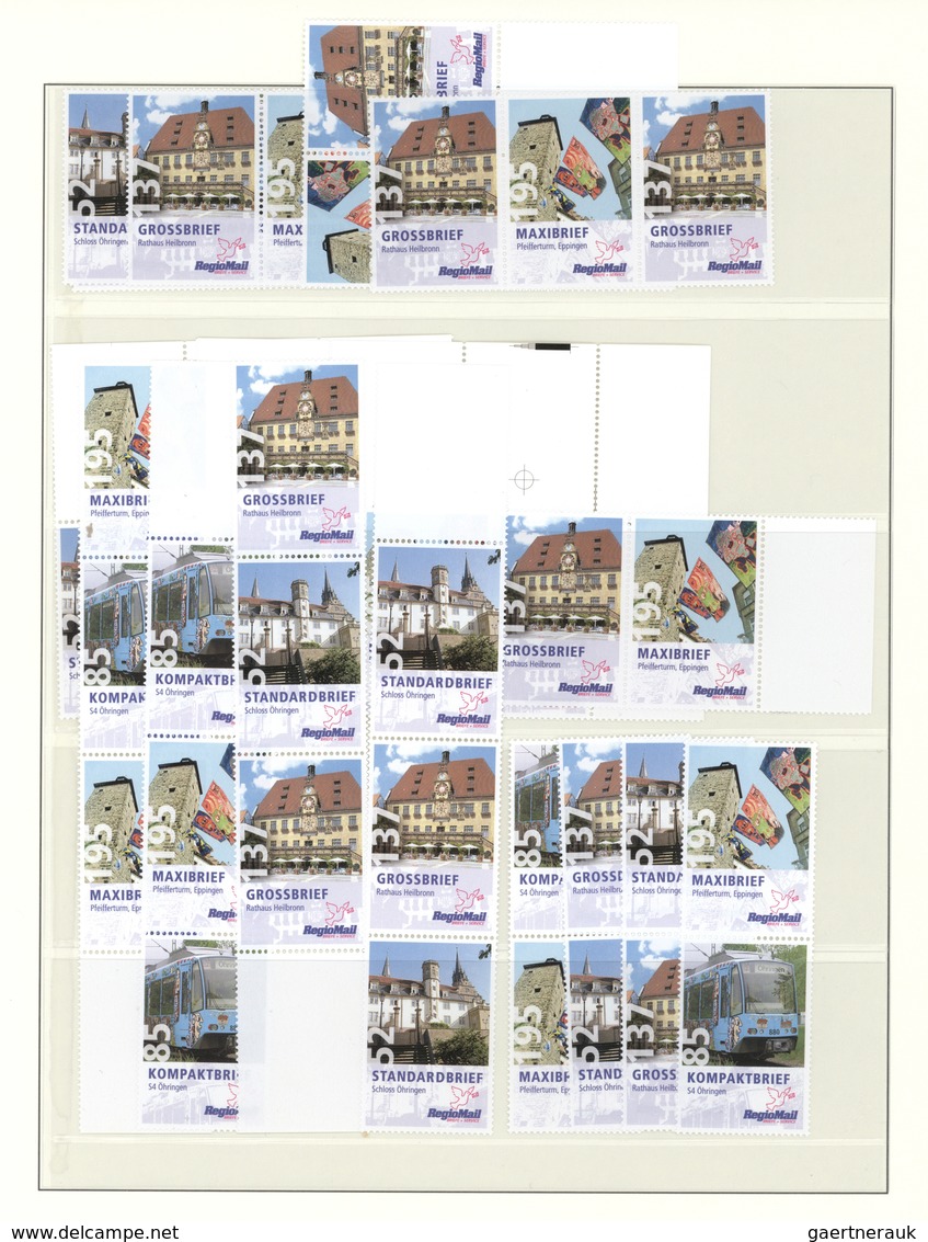 32873 Bundesrepublik - Moderne Privatpost: Ende 90er/2008 (ca.), reichhaltiger postfrischer Sammlungsbesta