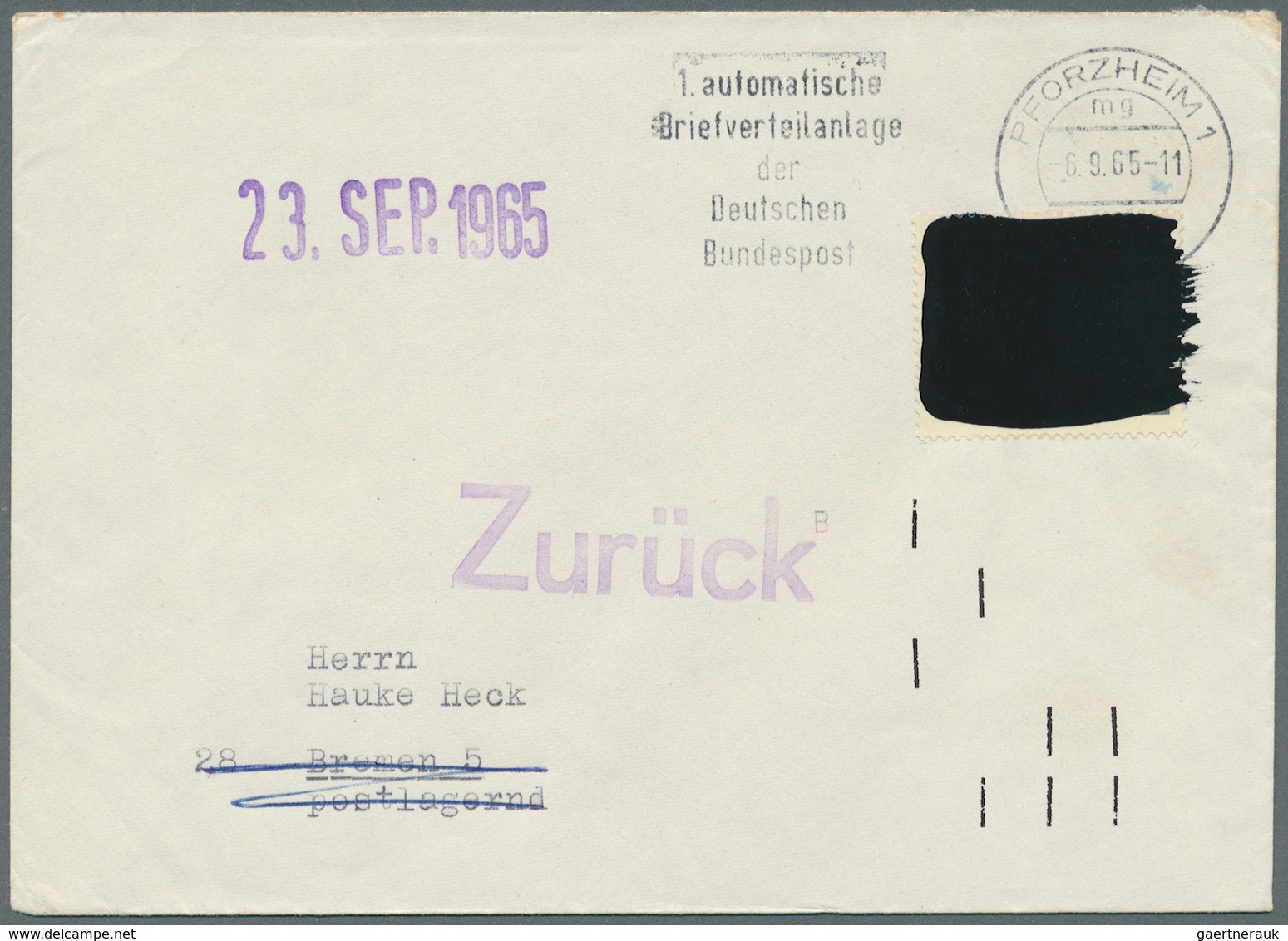 32874 Bundesrepublik - Besonderheiten: 1953/1975, Ca. 50 Stück Freimarkenfrankaturen, Besondere Versendung - Andere & Zonder Classificatie